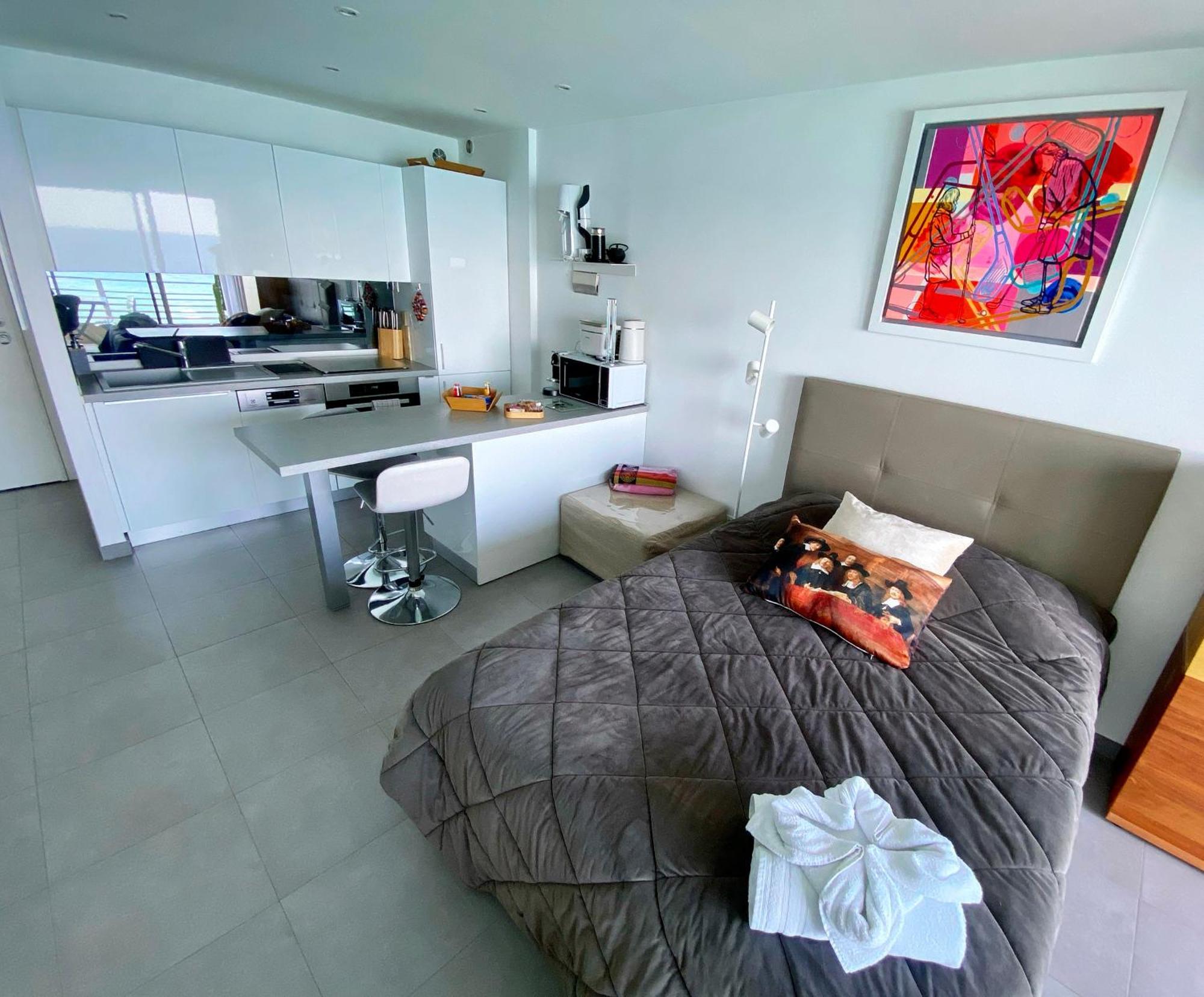Apartmán Sea View Studio, Huge Terrace On The 4Th Floor Menton Exteriér fotografie